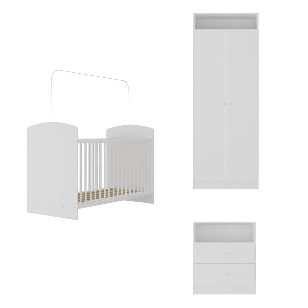 Encontraproduto.com.br - Quarto Infantil Completo Com Colchão Incluso Doçura Multimóveis Branco