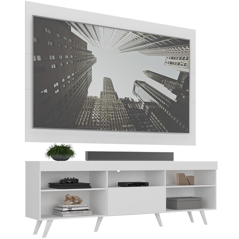 Encontraproduto.com.br - Rack Retrô com Painel e Suporte TV até 75