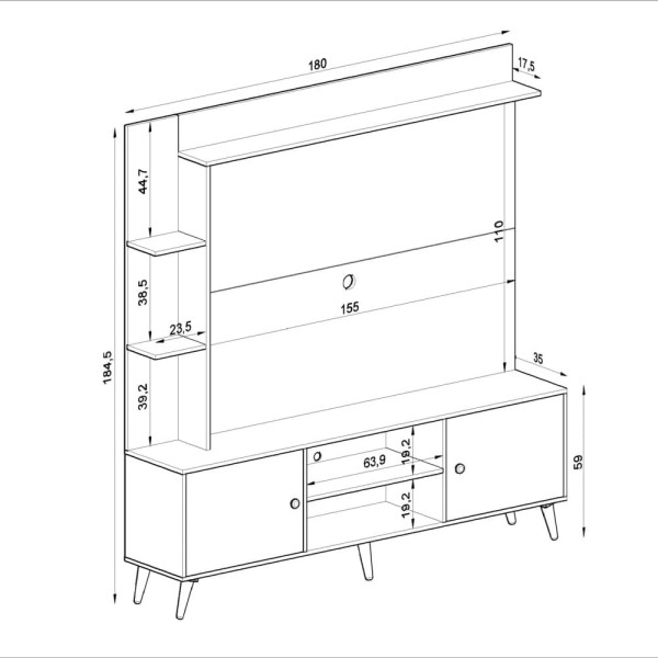Encontraproduto.com.br - Rack com Painel TV 50