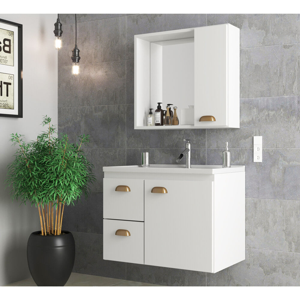 Gabinete Com Cuba 60Cm Multimóveis Cr10072 Branco