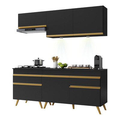 Armário de Cozinha Compacta 190cm com Leds Veneza Up Multimóveis V2030