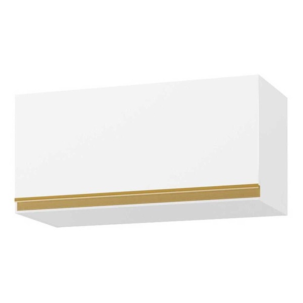 Encontraproduto.com.br - Armário De Cozinha Aéreo 70cm 1p Veneza Multimóveis V3681 Cor Preto/dourado
