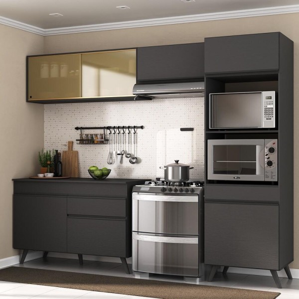 Encontraproduto.com.br - Armário de Cozinha Compacta 252cm Veneza Multimóveis V3692