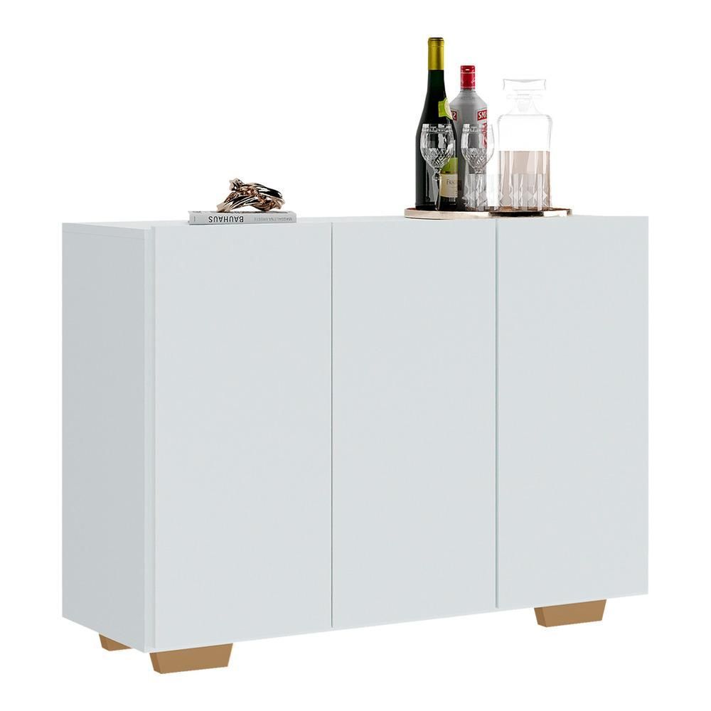 Encontraproduto.com.br - Aparador Buffet 3 Portas com Pés Quadrados Veneza Multimóveis V1010