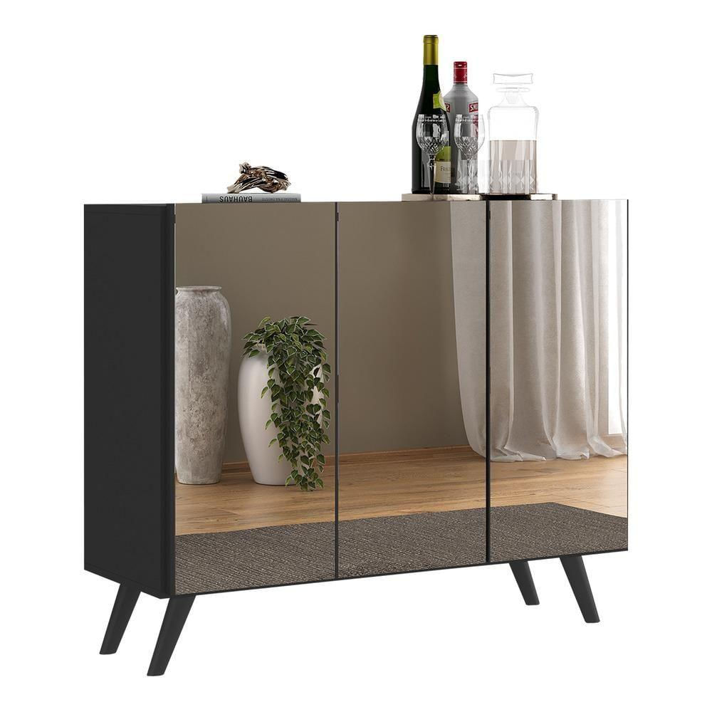 Encontraproduto.com.br - Aparador Buffet 3 Portas com Espelho Retrô Vegas Multimóveis V1013