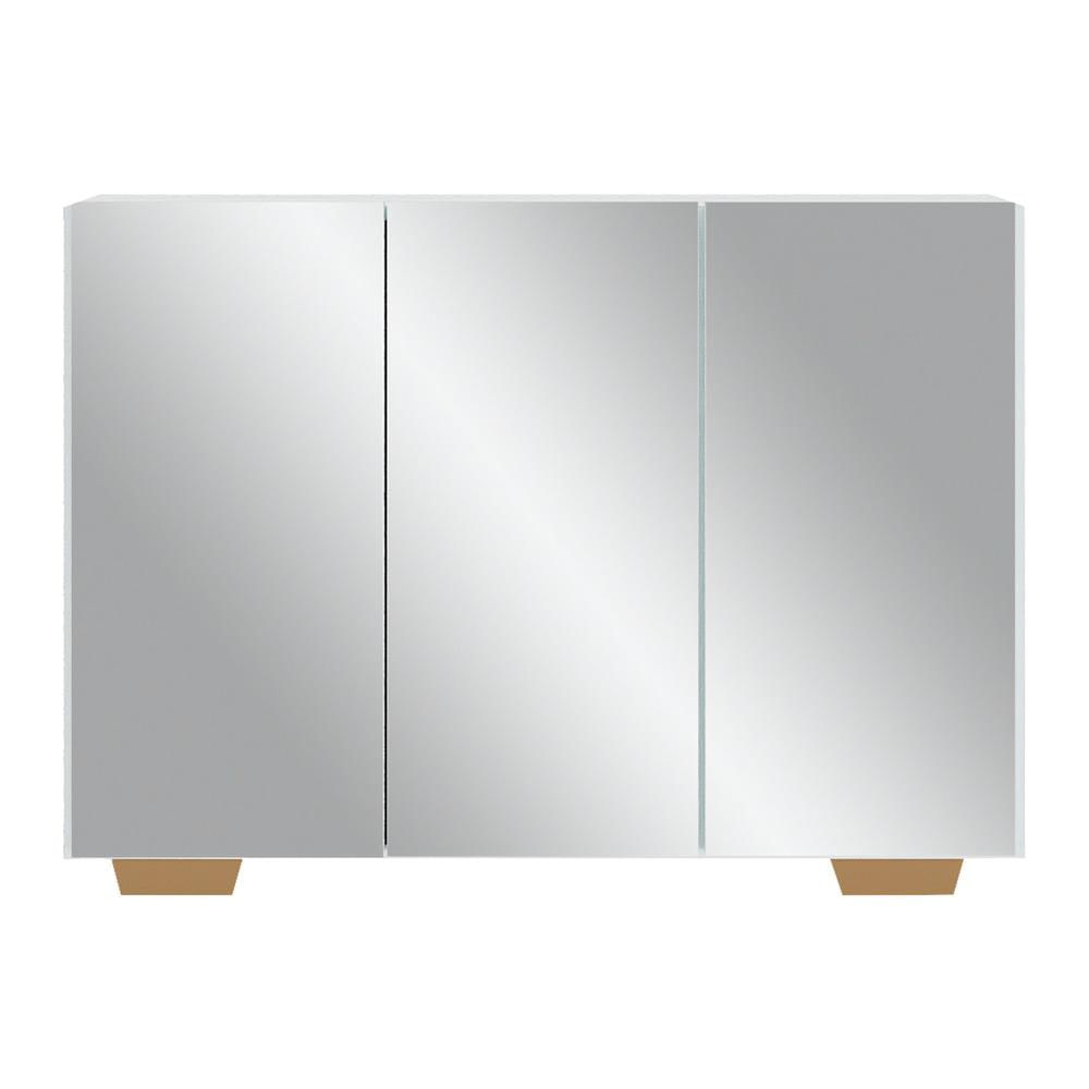 Encontraproduto.com.br - Aparador Buffet 3 Portas com Espelho e Pés Quadrados Vegas Multimóveis V1014