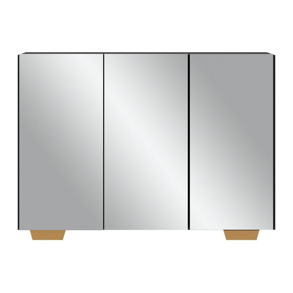 Encontraproduto.com.br - Aparador Buffet 3 Portas Vegas V1014 Preto/Natural