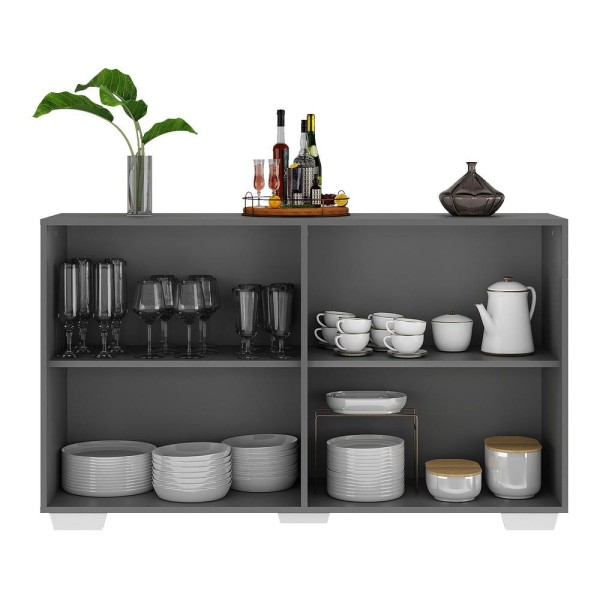 Encontraproduto.com.br - Aparador Buffet 4 Portas com Pés Quadrados Veneza Multimóveis V3557