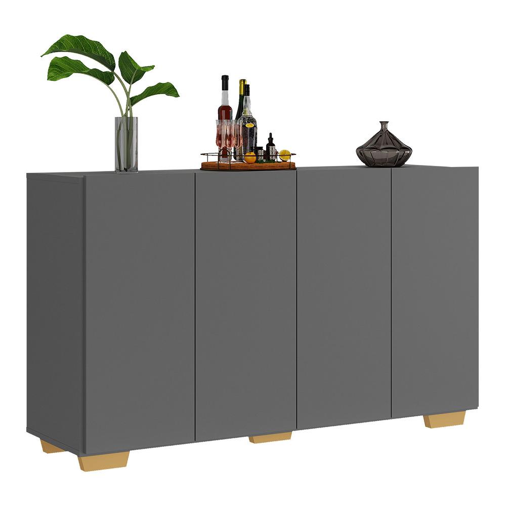 Encontraproduto.com.br - Aparador Buffet 4 Portas com Pés Quadrados Veneza Multimóveis V3557