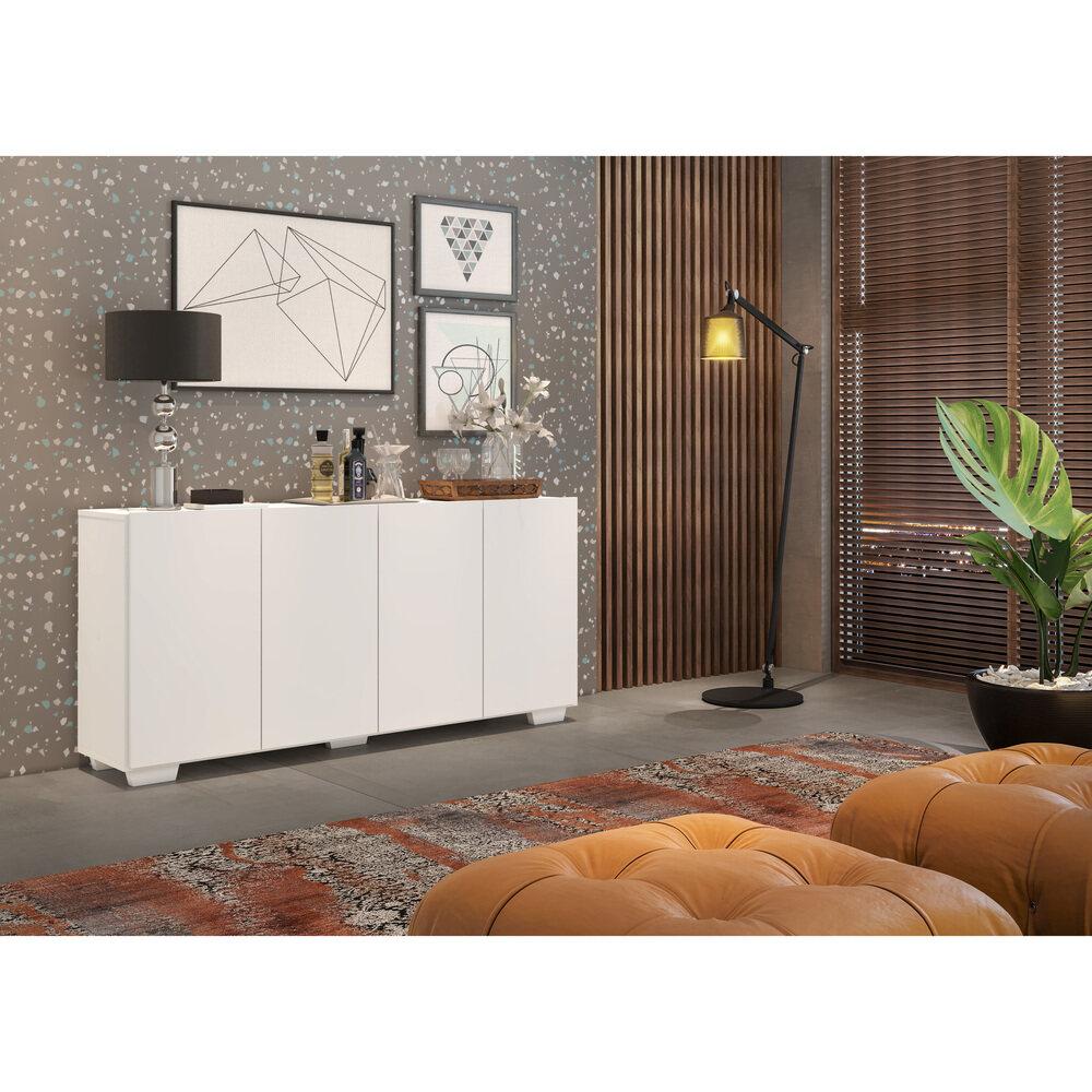 Encontraproduto.com.br - Aparador Buffet 4 Portas com Pés Quadrados Veneza Multimóveis V3557