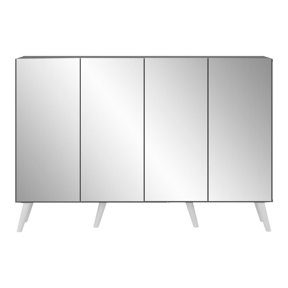 Encontraproduto.com.br - Aparador Buffet 4 portas com Espelho Retrô Vegas Multimóveis V3559