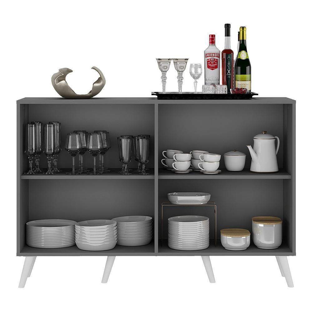 Encontraproduto.com.br - Aparador Buffet 4 portas com Espelho Retrô Vegas Multimóveis V3559