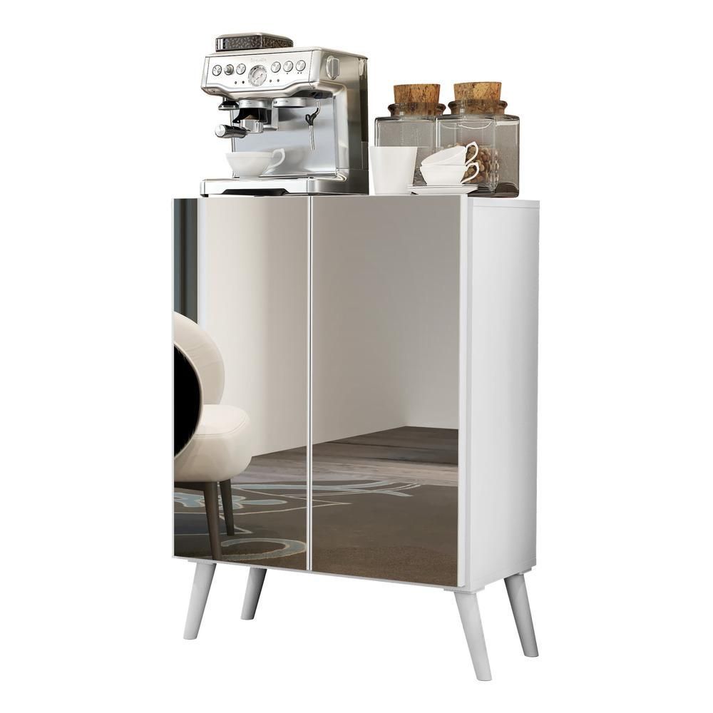 Encontraproduto.com.br - Aparador Buffet 4 portas com Espelho Retrô Vegas Multimóveis V3559
