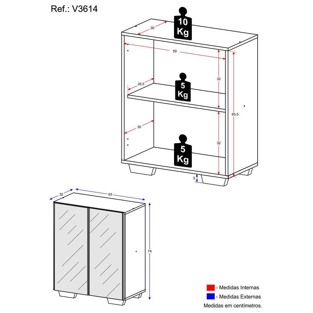 Encontraproduto.com.br - Aparador Buffet 4 portas com Espelho e Pés Quadrados Vegas Multimóveis V3560