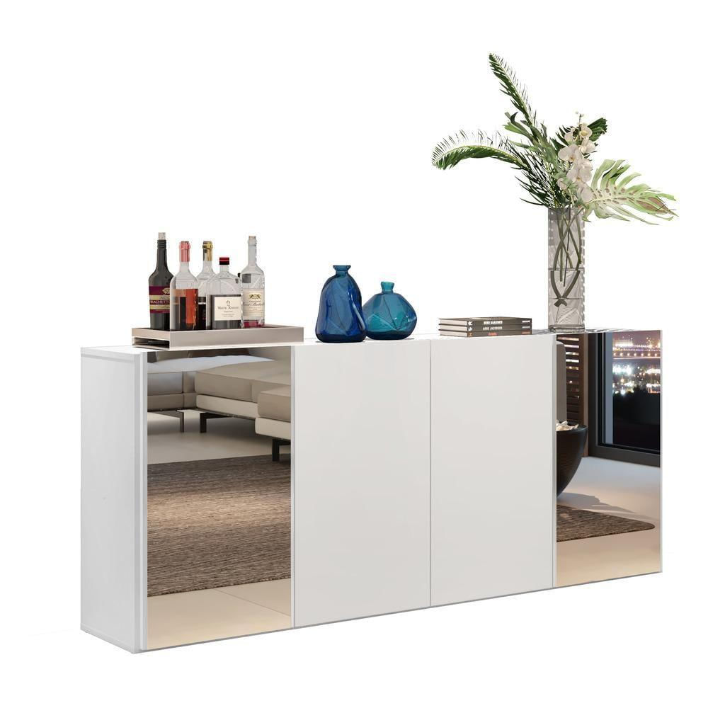 Encontraproduto.com.br - Aparador Buffet 4 Portas com Espelho Vegas Multimóveis V3561