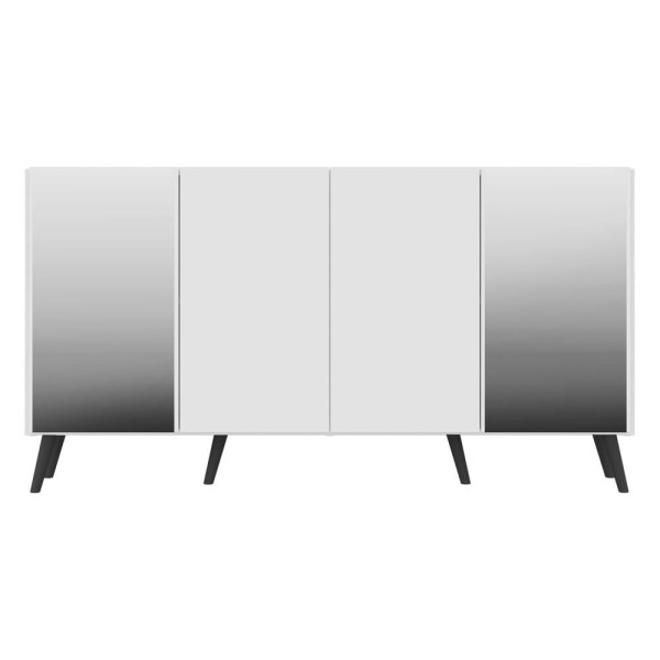 Encontraproduto.com.br - Aparador Buffet 4 Portas com Espelho Retrô Vegas Multimóveis V3562