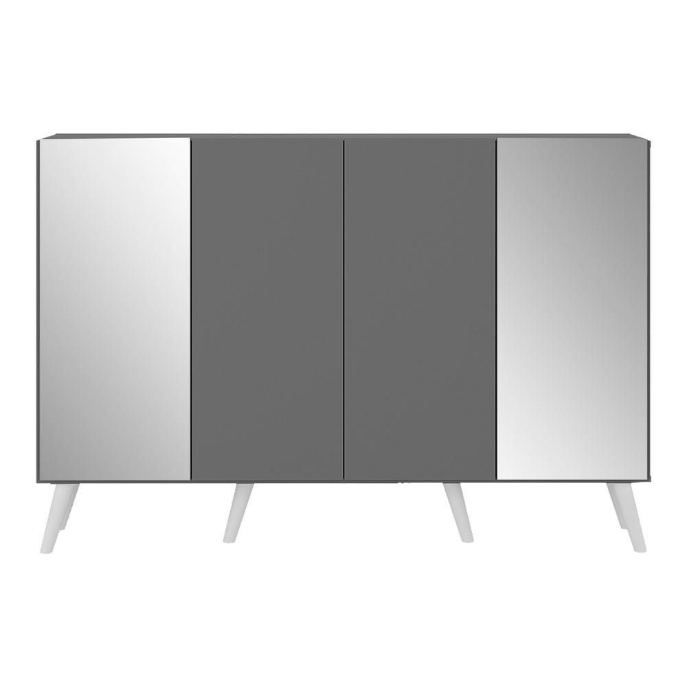 Encontraproduto.com.br - Aparador Buffet 4 Portas com Espelho Retrô Vegas Multimóveis V3562
