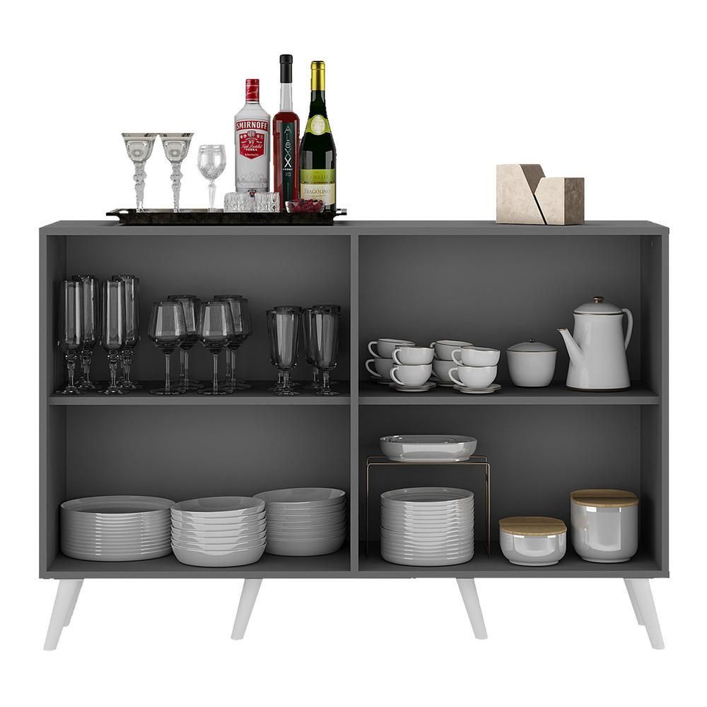 Encontraproduto.com.br - Aparador Buffet 4 Portas com Espelho Retrô Vegas Multimóveis V3562
