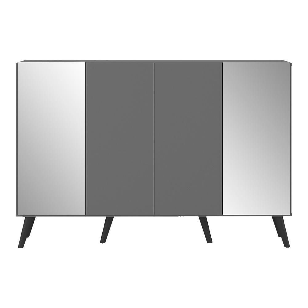 Encontraproduto.com.br - Aparador Buffet 4 Portas com Espelho Retrô Vegas Multimóveis V3562