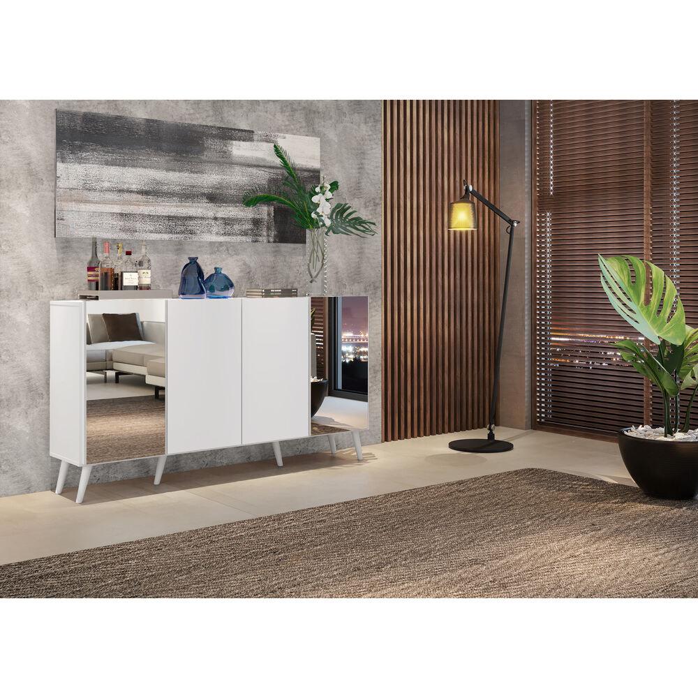 Encontraproduto.com.br - Aparador Buffet 4 Portas com Espelho Retrô Vegas Multimóveis V3562