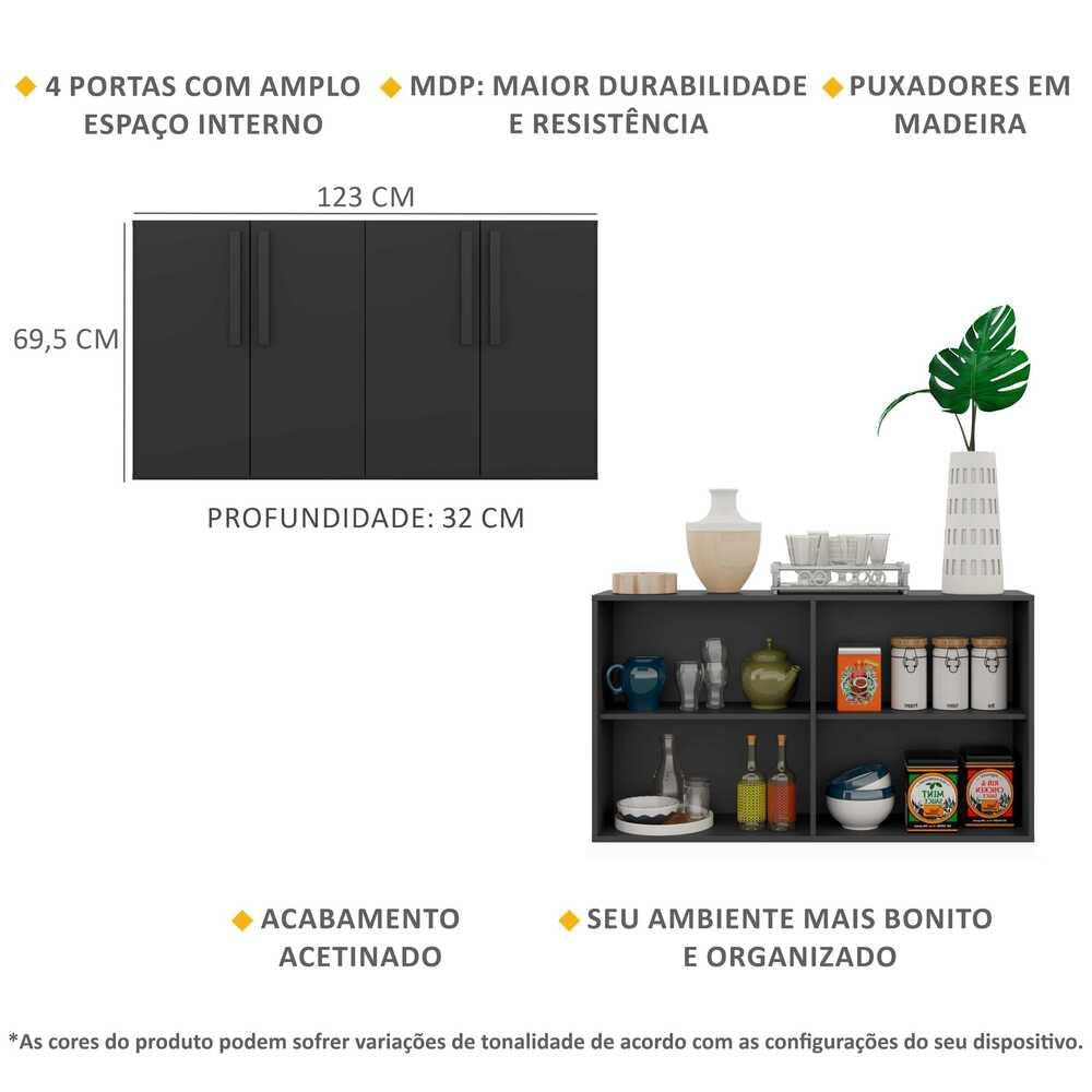 Encontraproduto.com.br - Aparador Buffet 4 portas Viena Multimóveis V3604