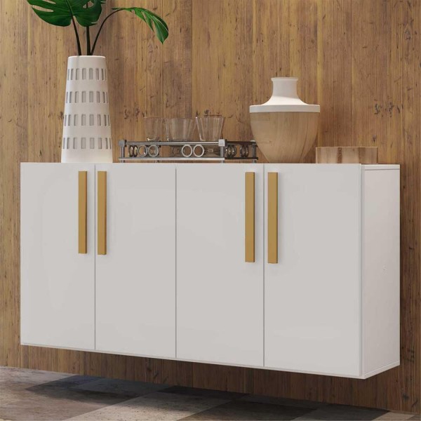 Encontraproduto.com.br - Aparador Buffet 4 Portas Suspenso Viena Multimóveis V3605