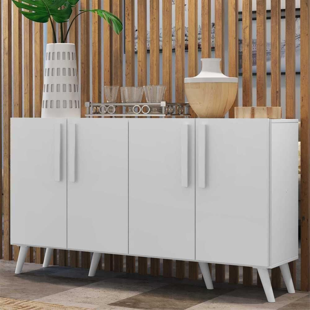 Encontraproduto.com.br - Aparador Buffet 4 Portas Retrô Viena Multimóveis V3606
