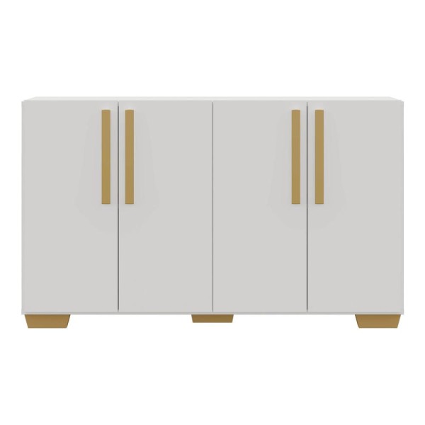 Encontraproduto.com.br - Aparador Buffet 4 Portas com Pés Quadrados Viena Multimóveis V3607