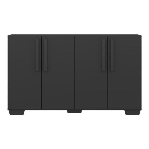 Encontraproduto.com.br - Aparador Buffet 4 Portas Com Pés Quadrados Viena V3607 Preto