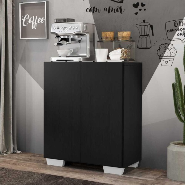 Encontraproduto.com.br - Aparador Buffet 2 Portas com Pés Quadrados Veneza Multimóveis V3610