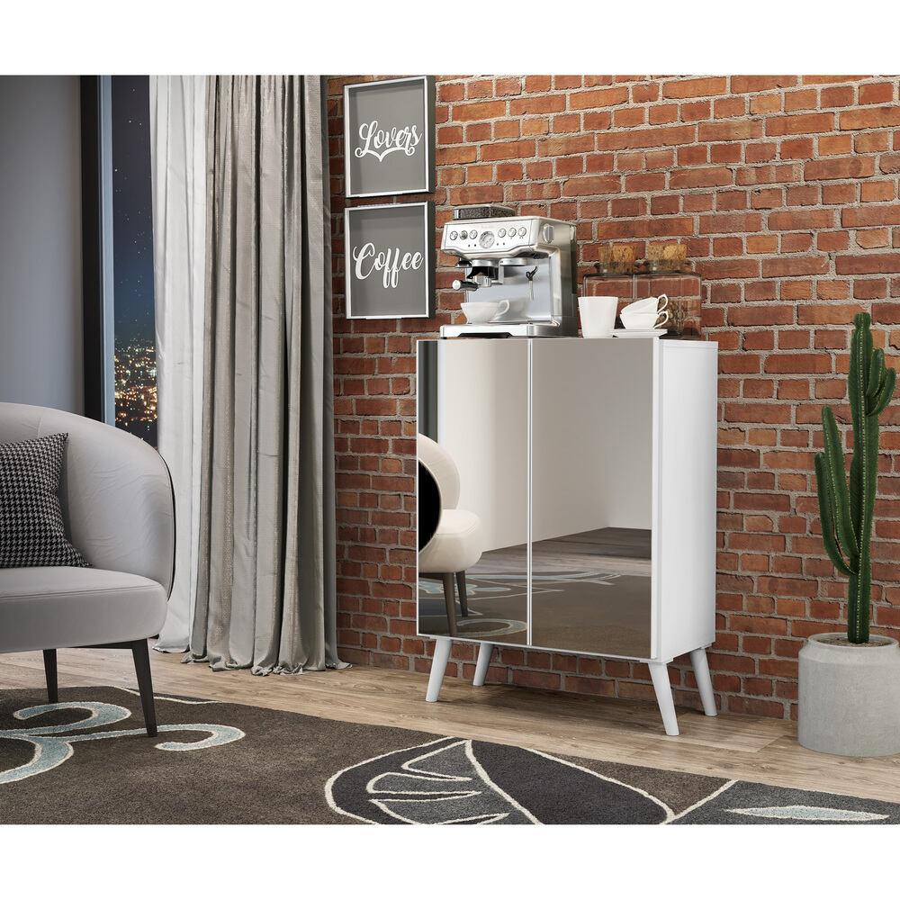 Encontraproduto.com.br - Aparador Buffet 2 portas com Espelho Retrô Vegas Multimóveis V3613