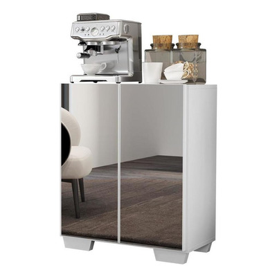 Encontraproduto.com.br - Aparador Buffet 2 portas com Espelho e Pés Quadrados Vegas Multimóveis V3614