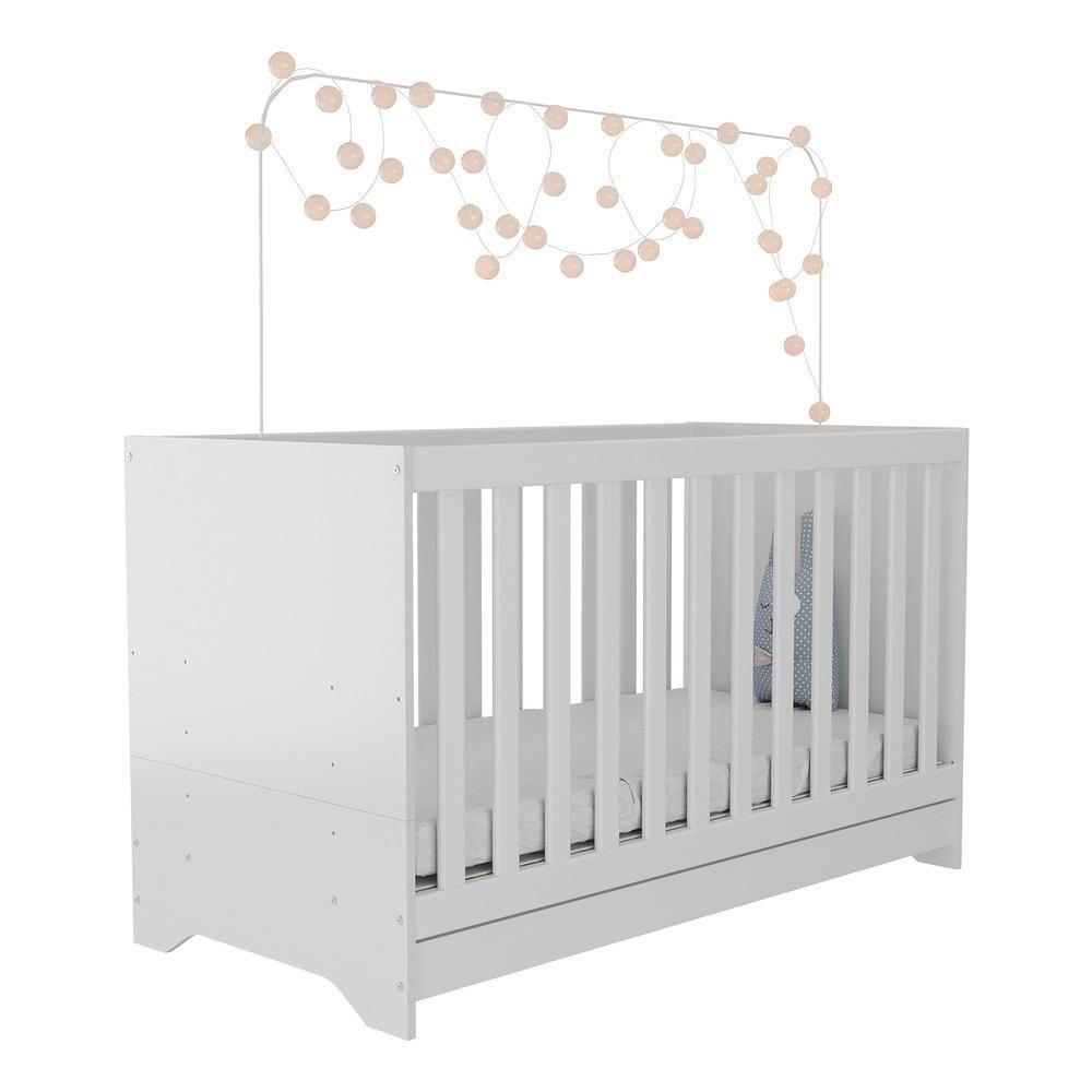 Encontraproduto.com.br - Berço 3 em 1 com Colchão Incluso Multimóveis MP0527C Branco