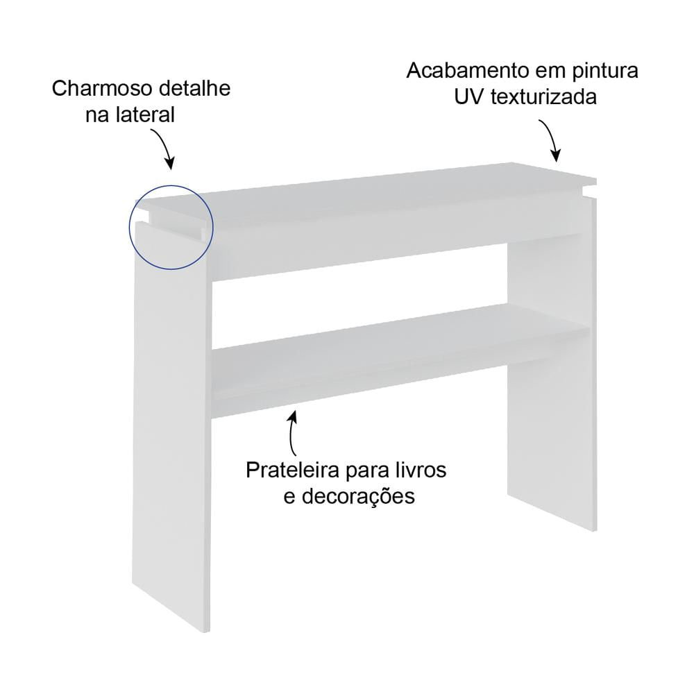 Encontraproduto.com.br - Aparador 100cm com Prateleira Multimóveis CR50028 Branco