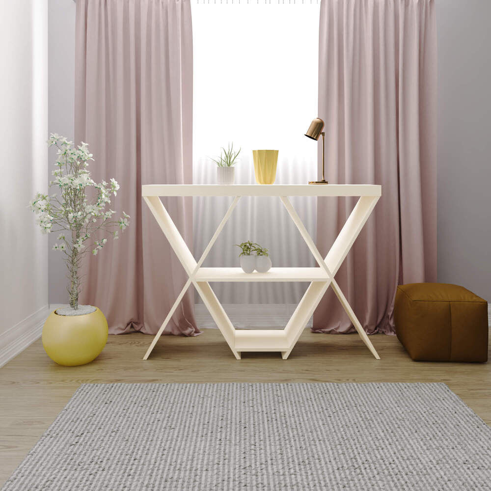 Encontraproduto.com.br - Aparador 110Cm Com Nichos Multimóveis Cr50029 Off White Off White