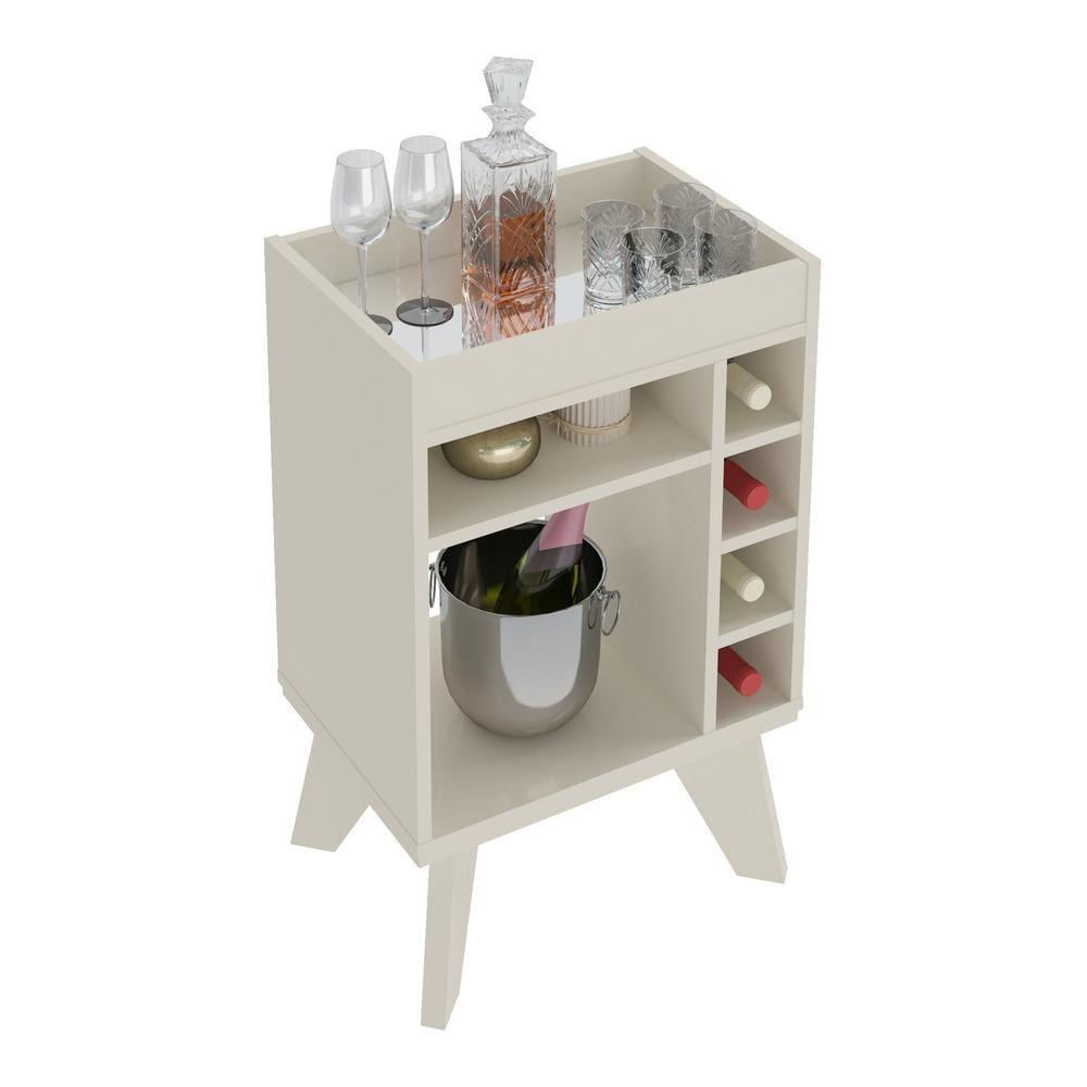 Encontraproduto.com.br - Adega Bar Retrô com Espelho Multimóveis CR50033 Off White