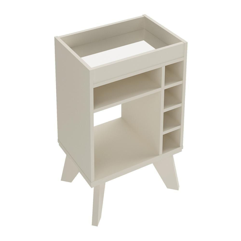 Encontraproduto.com.br - Adega Bar Retrô com Espelho Multimóveis CR50033 Off White