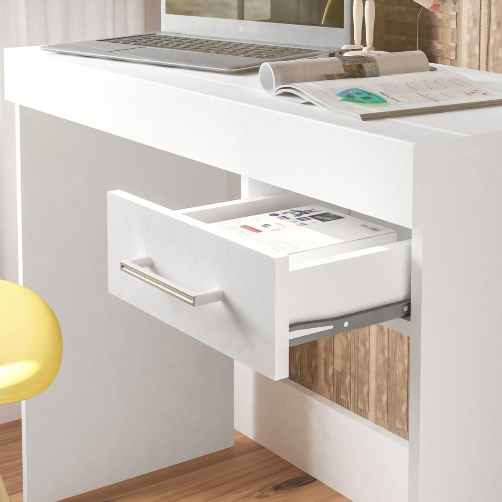 Encontraproduto.com.br - Escrivaninha 91cm com 1 Gaveta Multimóveis CR25203 Branca
