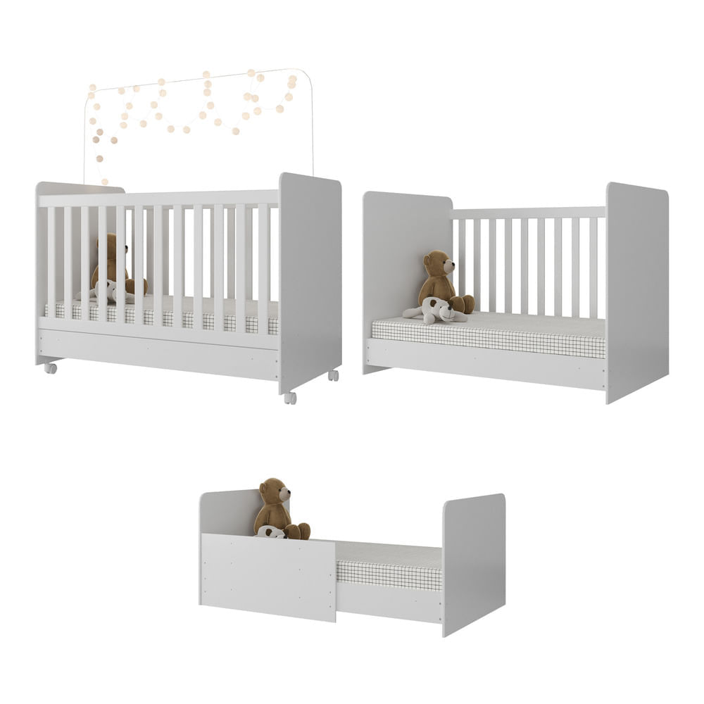 Encontraproduto.com.br - Quarto Completo com Poltrona de Amamentação Pimpolho Multimóveis MP4067 Branco/Bege