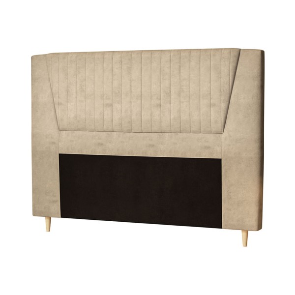 Encontraproduto.com.br - Cabeceira Estofada Queen 160cm Veludo Multimóveis CR35082 Bege