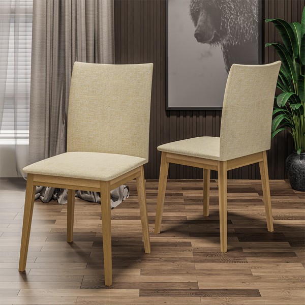 Encontraproduto.com.br - Conjunto Com 2 Cadeiras De Jantar Multimóveis Cr50038 Areia Areia