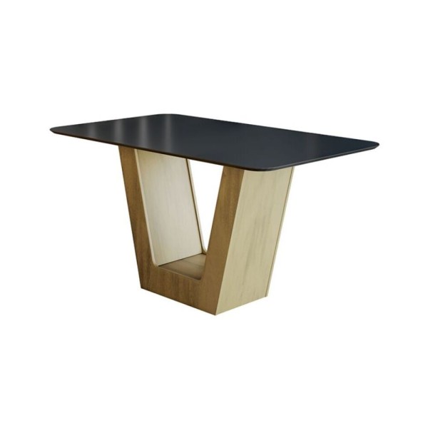 Encontraproduto.com.br - Mesa De Jantar 160cm Multimóveis Cr50045 Carvalho/preta Carvalho/preto