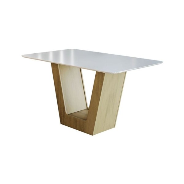 Mesa De Jantar 160cm Multimóveis Cr50045 Carvalho/off White Carvalho/off White