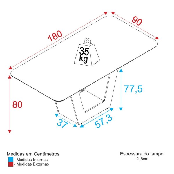 Encontraproduto.com.br - Mesa De Jantar 180cm Multimóveis Cr50046 Carvalho/preta Carvalho/preto