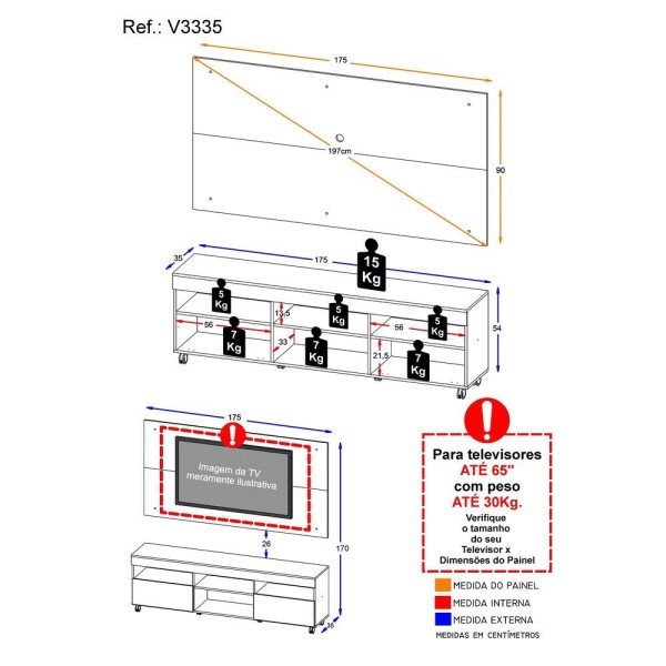 Encontraproduto.com.br - Rack Com Painel Tv 65