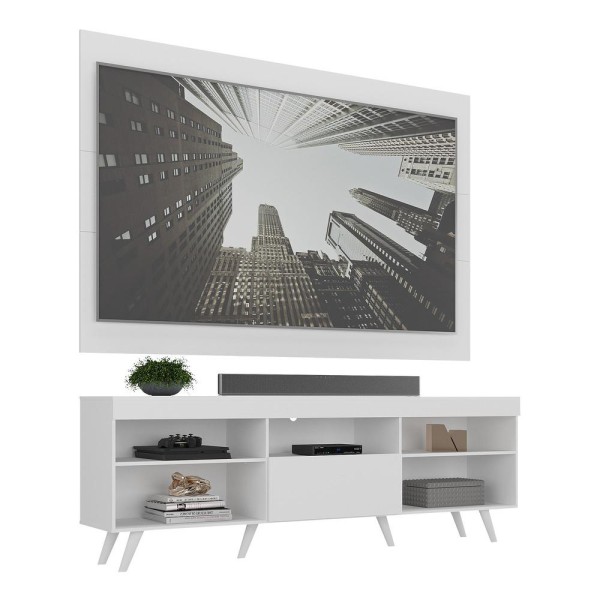 Encontraproduto.com.br - Rack Retrô com Painel e Suporte TV até 75