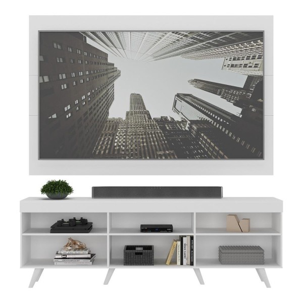 Encontraproduto.com.br - Rack Retrô com Painel e Suporte TV até 75
