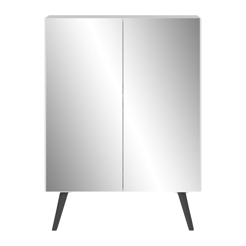 Encontraproduto.com.br - Sapateira 2 Portas Retrô com Espelho Nina Multimóveis V6012