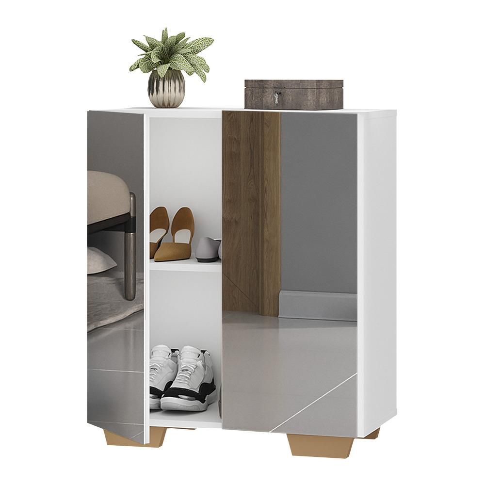 Encontraproduto.com.br - Sapateira 2 Portas com Espelho Nina Multimóveis V6013