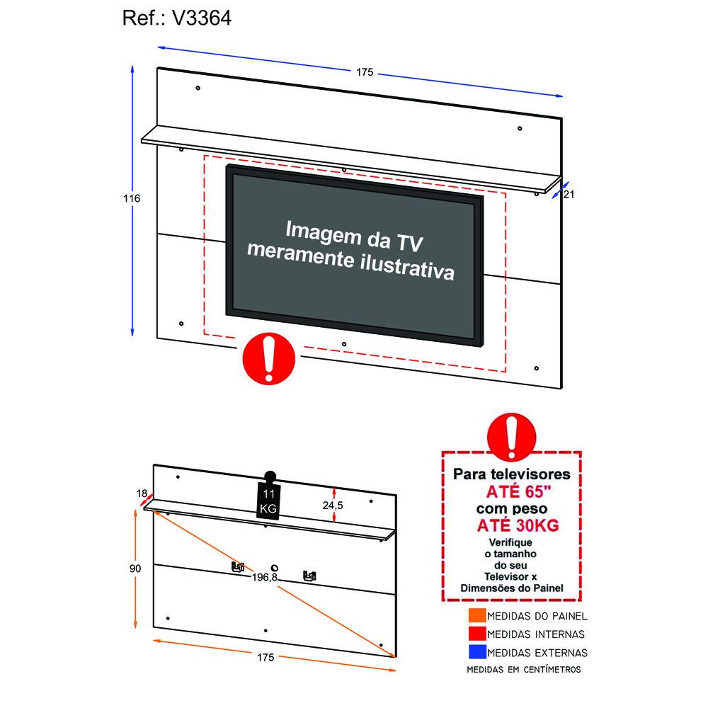 Encontraproduto.com.br - Painel com Suporte TV 65